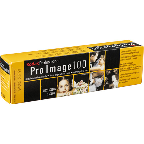 Kodak Pro Image 100 Color Negative Film (35mm Roll Film, 36 Exposures, Expires 01/2026, 5-Pack)