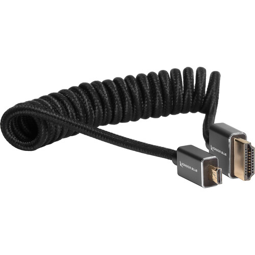 Kondor Blue Coiled Micro-HDMI to HDMI KB-MC-FHDMI-12-BK B&H