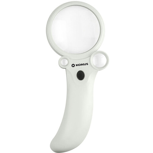 Konus Lux-65 2.5x/25x/55x Handheld Magnifier with LED Light