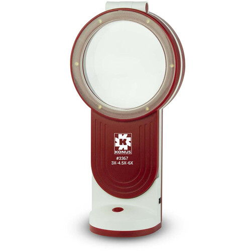 Konus Flexo-75 3x/4.5x/6x Tabletop Magnifier with LED Light