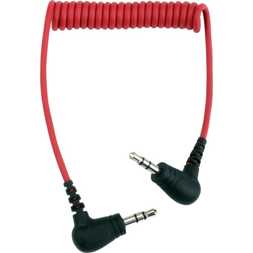 Kopul CMX-RC30 Right-Angle Coiled Stereo Mini Cable (Red, 8 to 24")