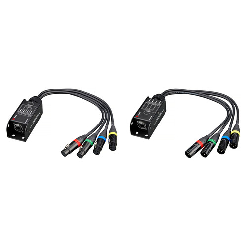 Kopul Four-Channel XLR Male Fanout and Female Fanout to RJ45 Network Extender Kit