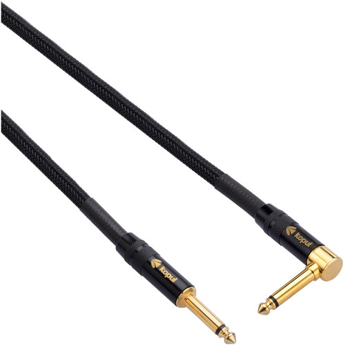 Kopul Studio Elite 4000B Series 1/4" Male Right-Angle to 1/4" Male Instrument Cable with Braided Mesh Jacket (20')
