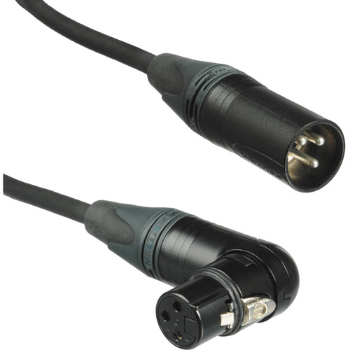 Kopul Premium Performance 3000 Series Neutrik XLR M to Angled XLR F Microphone Cable (20', Black)