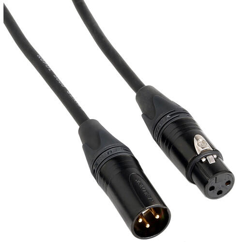 Kopul Premier Quad Pro 5000 Series Neutrik XLR M to XLR F Microphone Cable (25', Black)
