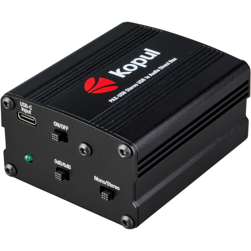 Kopul PAX-USB USB to XLR Audio Direct Box for Digital Audio to PA Systems & Mixers