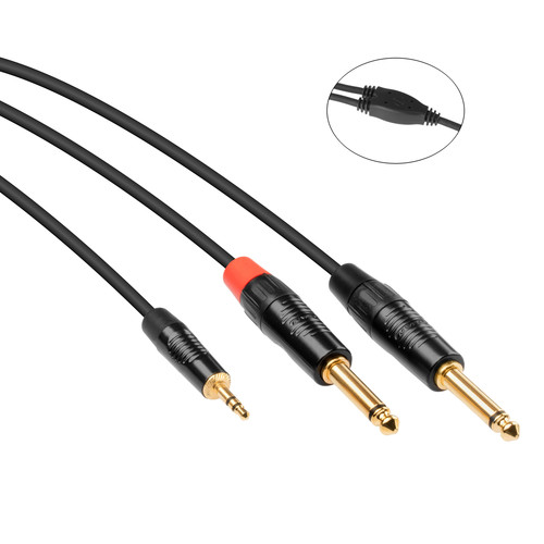 Kopul Stereo Mini to Dual 1/4" Y-Cable (Male, 20')