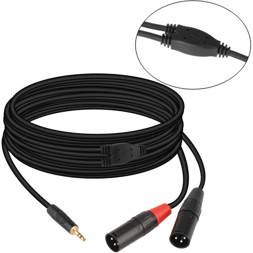 Kopul Y-Cable with 1/8" TRS Stereo Mini to 2 XLR Male Connectors (10')