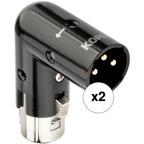 Kopul XLR Twist-360 Angled XLR Adapter Value (2-Pack)