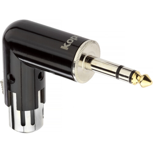 Kopul XLRTWIST-360-FTRS Angled XLR Female to 1/4" TRS Male Adapter