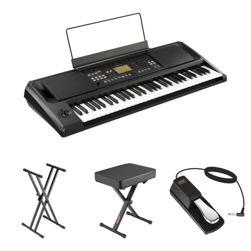 Korg EK-50 61-Key Arranger Keyboard Kit with Stand, Bench, and Pedal