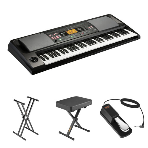 Korg EK-50 CSA 61-Key Arranger Keyboard Kit with Stand, Bench, and Pedal