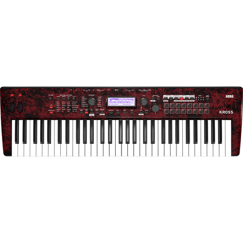 【レア】KORG KROSS2-61 RM(レッドマーブル)+純正付属品多数 Korg Kross 2 61-Key Synthesizer Workstation KROSS261RM B&H Photo