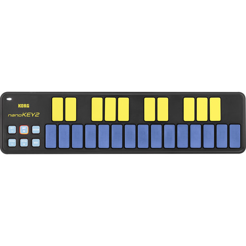 Korg nanoKEY2 Limited Edition Slim-Line USB MIDI Controller (Blue/Yellow)