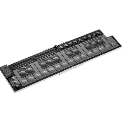 Korg nanoKEY Fold Slimline Foldable MIDI Keyboard Controller (White)