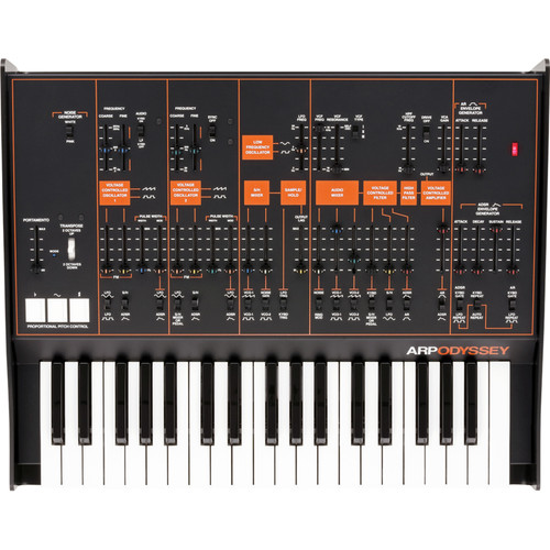 Korg ARP Odyssey FS Analog Synthesizer with Full-Sized Keys (Black/Orange)