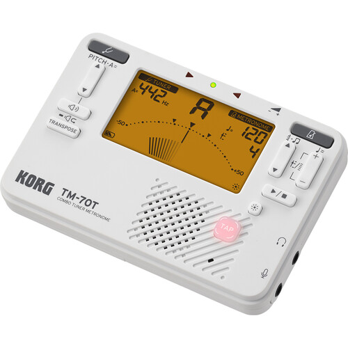 Korg TM-70T Handheld Tuner and Metronome (White)