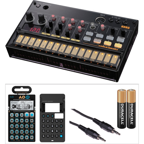 Korg Volca Beats Kit with Pocket Operator P0-14, Silicone Case,