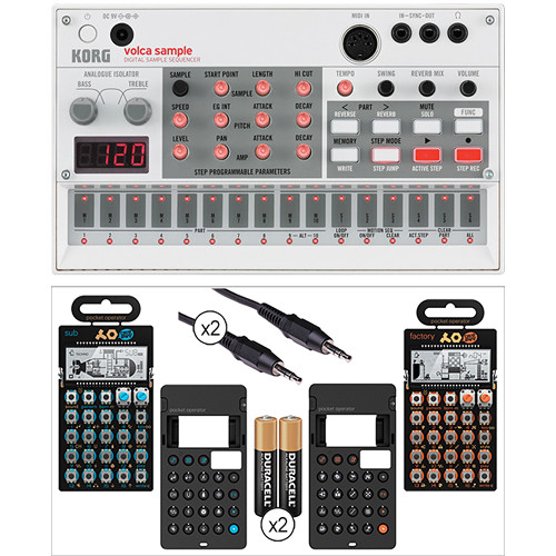 KORG volca セット Korg Volca Sample Kit with Pocket Operator P0-14 & PO-16, 2x