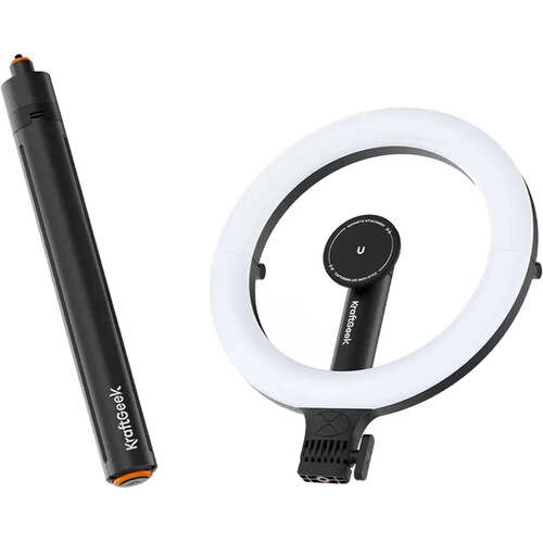 KraftGeek GlowRing Portable LED Ring Light with Tripod Stand