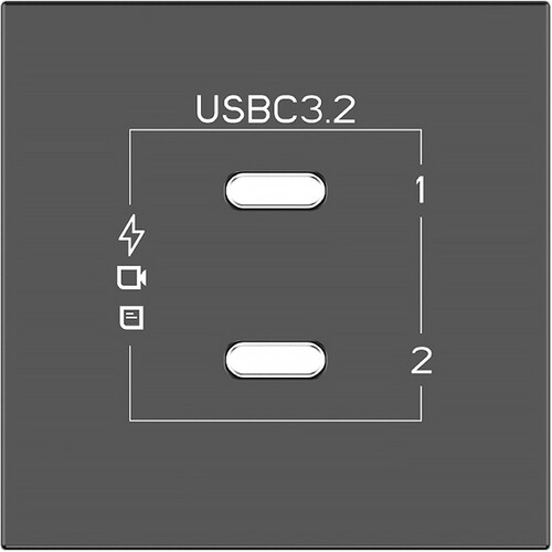 Kramer Passive Dual USB-C Female Connector Module (White)