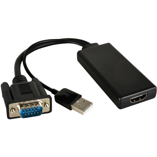 Kramer VGA Male to HDMI Female Active Adapter Cable with USB Audio & Power