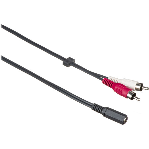 Kramer 3.5mm Female to 2-RCA Male Breakout Cable (1')