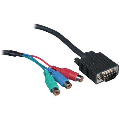Kramer VGA Male to 3 RCA Female Breakout Cable (1')