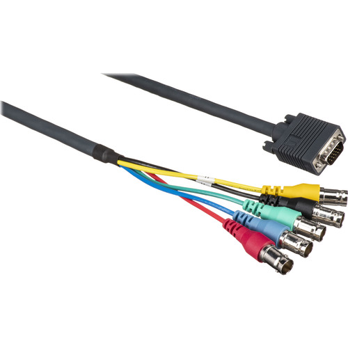 Kramer 15-Pin VGA Male to 5 BNC Female Breakout Cable (1')