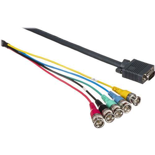 Kramer 15-Pin VGA Male to 5-BNC Male Breakout Cable (6')