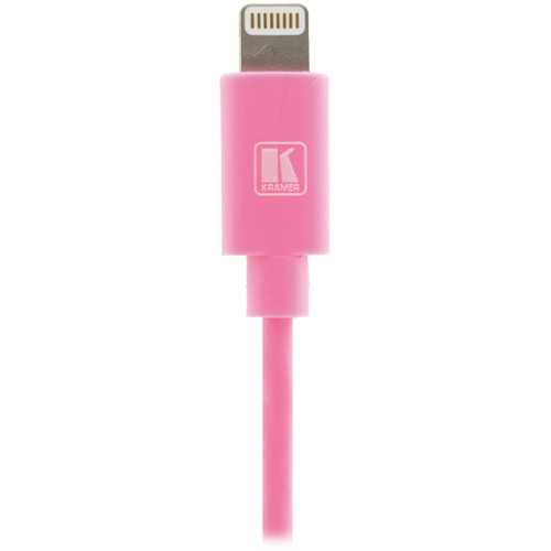 Kramer Lightning to USB Sync & Charge Cable (3', Pink)