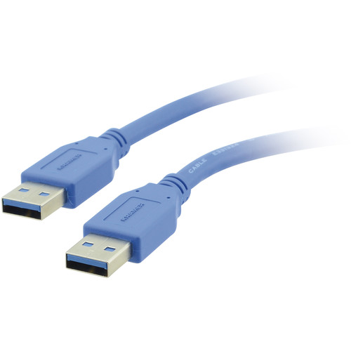 Kramer USB 3.0 Type-A Male to Type-A Male Cable (3', Blue)