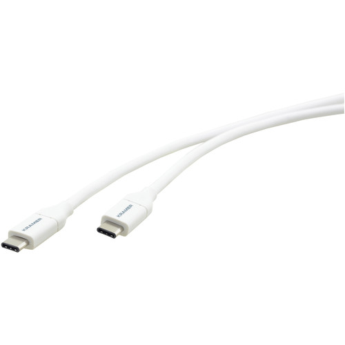 Kramer USB 2.0 Type-C Male to Type-C Male Cable (10', White)