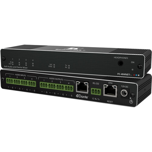 Kramer 4x4 Audio and Dante Mixer FC-404NETXL B&H Photo Video