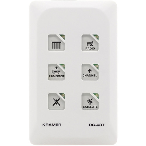 Kramer RC-43T 6-Button KNET Auxiliary Control Panel