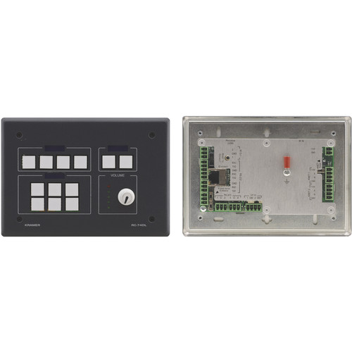 Kramer 12-Button Master Room Controller with Digital Volume Knob (Gray)