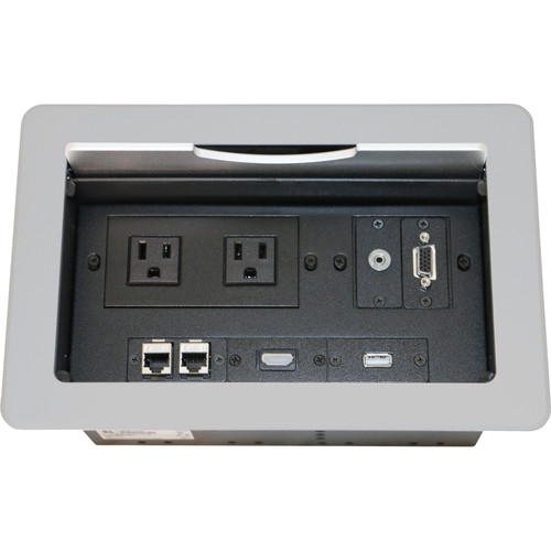 Kramer TBUS-10-C2 Fully Assembled Tabletop Enclosure (Brushed Aluminum)