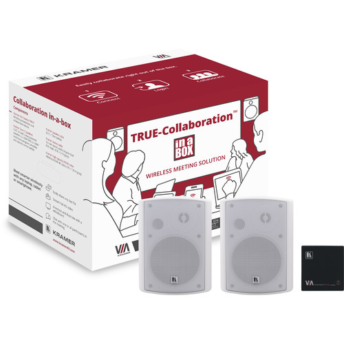 Kramer TRUE-Collaboration in a Box Kit with VIA Connect PRO Unit and Tavor 5-O Speakers