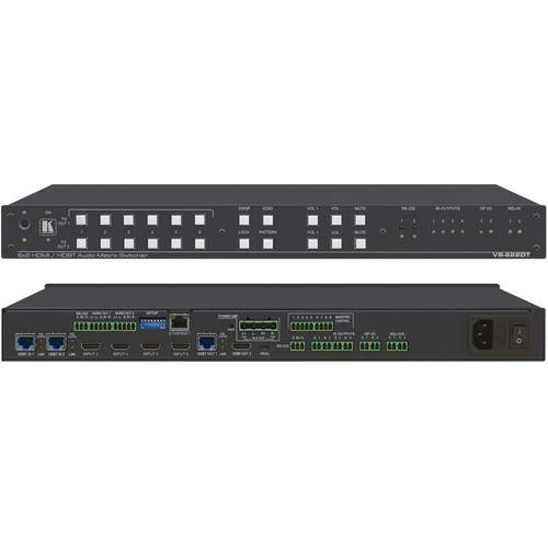 Kramer VS-622DT All-in-One 6x2 UHD 4K HDMI/HDBaseT Presentation Switcher