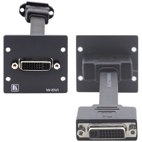 Kramer W-DVI Dual-Slot Wall Plate Insert with Female DVI-I (White)