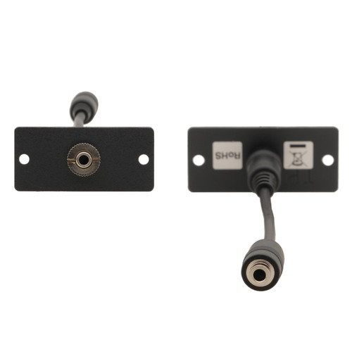 Kramer 3.5mm Female-to-Female Stereo Audio Wall Plate Insert (Gray)