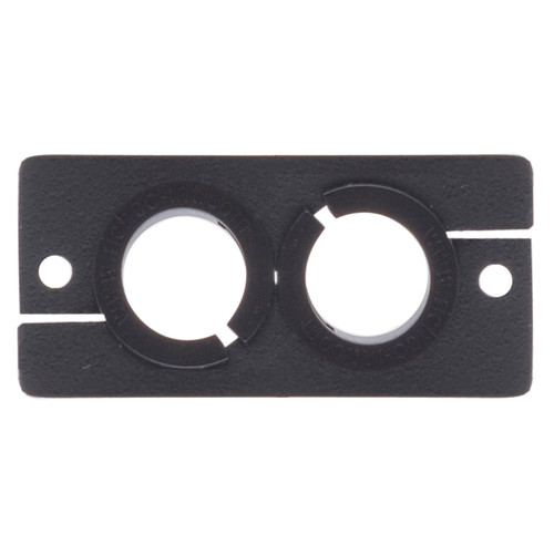 Kramer Dual 9mm Cable Pass-Through Wall Plate Insert (Gray)