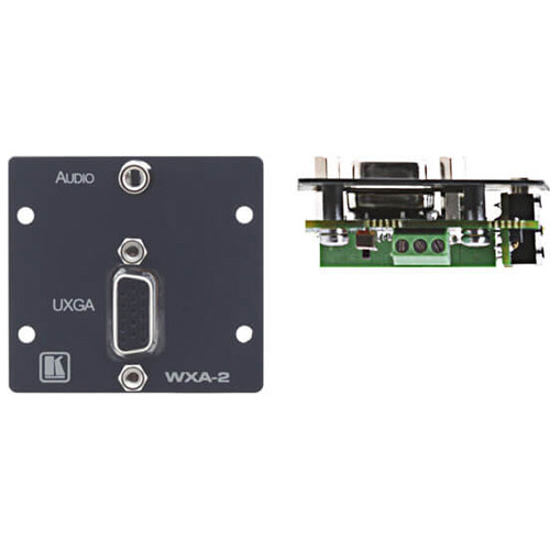 Kramer 15-Pin VGA & 3.5mm Plug to Terminal Block Wall Plate Insert (White)