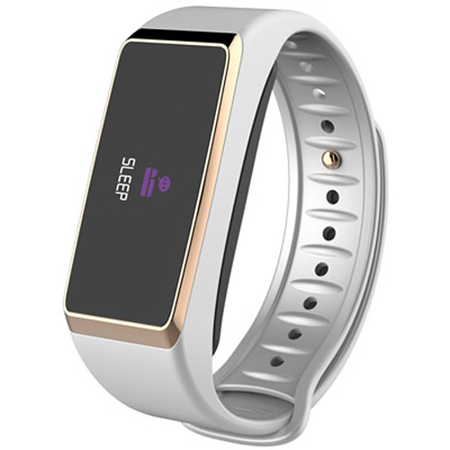 Kronoz ZeFit2 Pulse Activity Tracker with Heart-Rate Monitor (White/Gold)