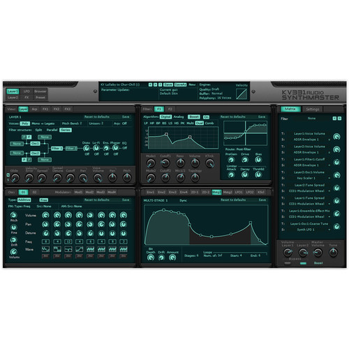 KV331 Audio SynthMaster 2.9 - Semi-Modular Software Synthesizer Plug-In (Educational, Download)