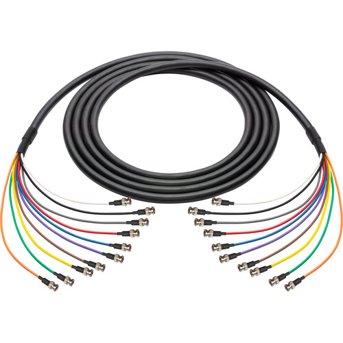 Laird Digital Cinema BNC-10SNK 3G/HD-SDI 10-Channel Thin-Profile Snake Cable (3')