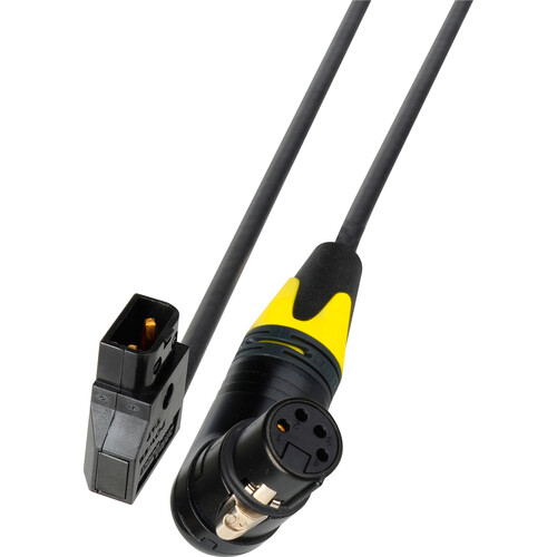 Laird Digital Cinema PowerTap Female to Right Angle 4-Pin XLR Female Power Cable (3')