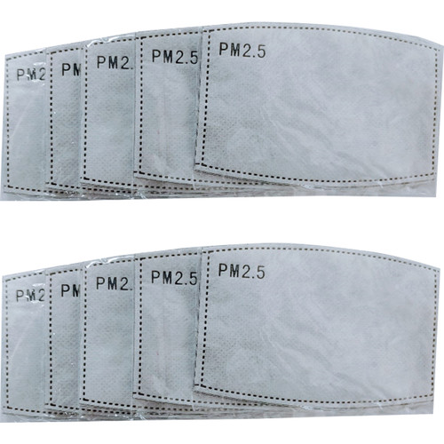 LANDOU PM2.5 Face Mask Filters (10-Pack, Adults)