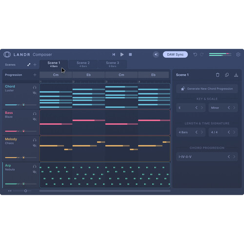 LANDR Composer Chord Progression Plug-In