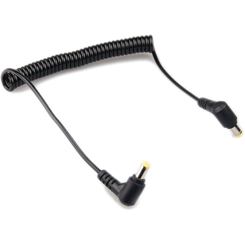 LanParte Yellow-Tip Camera DC Power Spring Cable for Battery Pinch (5.5/2.1mm)